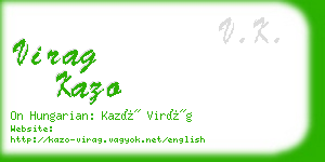 virag kazo business card